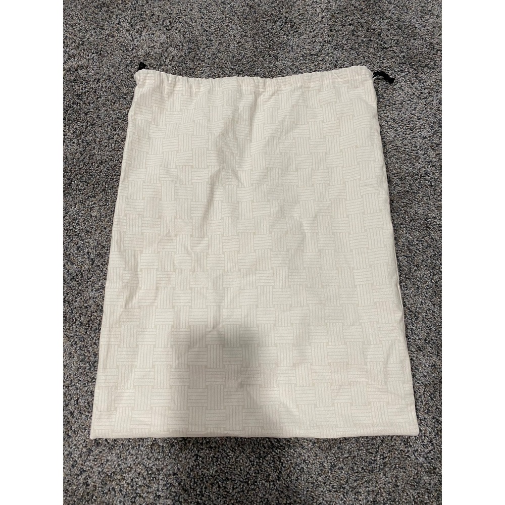 Bottega Veneta Dust Bag Unisex OS Cream Excellent Intrecciato Logo Drawstring - Picture 2 of 2
